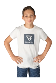 T-Shirt Brunotti Jahny Logosquare Jungen Snow-Größe 140