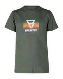 T-Shirt Brunotti Boys Jahny Logosquare Vintage Green-Maat 176