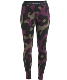 Legging Icebreaker Women Merino 260 Vertex Natural Shades Black Loden Nightshade