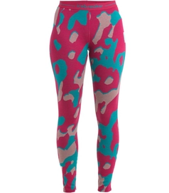 Legging Icebreaker Women Merino 260 Vertex Natural Shades Electron Pink Crystal Fluxgreen