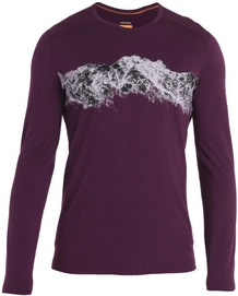 Ondershirt Icebreaker Men Merino 200 Oasis LS Crewe Remarkables Nightshade-L