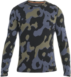 Ondershirt Icebreaker Men Merino 260 Vertex LS Crewe Natural Shades Black Loden Graphite
