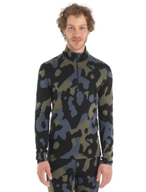 Ondershirt Icebreaker Men Merino 260 Vertex LS Half Zip Natural Cam Black Loden Graphite