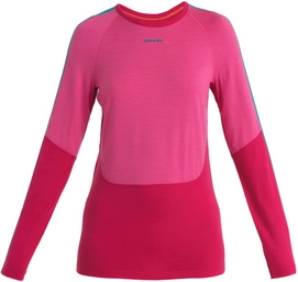 Unterhemd Icebreaker Merino 200 Sonebula LS Crewe Women Electro Pink