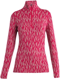 Ondershirt Icebreaker Women Merino 260 Vertex LS Half Z Macro Forms Crystal Electron Pink