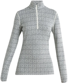Maillot de Corps Icebreaker Femme Merino 260 Vertex LS Half Zip Herenga Snow Noir