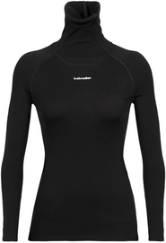 Langarmshirt Icebreaker Merino LS Roll Neck Women Black