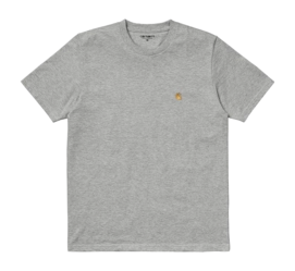 T-Shirt Carhartt WIP Unisexe S/S Chase Grey Heather Gold-M