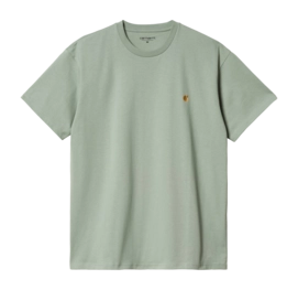T-shirt Carhartt WIP Unisexe S/S Chase Glassy Teal Gold