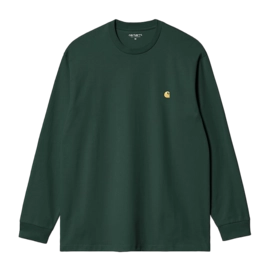 T-Shirt à Manches Longues Carhartt WIP Unisexe L/S Chase Discovery Green Gold