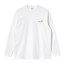T-Shirt à Manches Longues Carhartt WIP Unisex American Script White