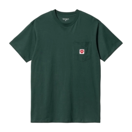 T-Shirt Carhartt WIP S/S Pocket Heart Unisex Discovery Green-S