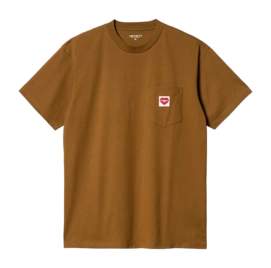 T-shirt Carhartt WIP Unisexe S/S Pocket Heart Deep H Brun-M