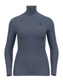 Unterhemd Odlo Bl Top Turtle Neck L/S Half Zip Active W Damen Folkstone Gray