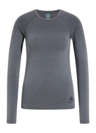 Maillot de Corps Odlo Femme Bl Top Crew Neck L/S Performance Light Eco Grey Melange