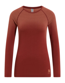 Maillot de Corps Odlo Femme Bl Top Crew Neck L/S Performance Light Eco Spiced Apple