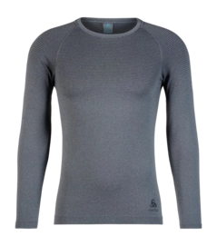 Maillot de Corps Odlo Homme Bl Top Col Rond L/S Performance Light Eco Gris Chiné