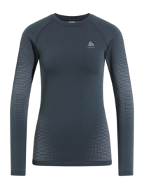 Ondershirt Odlo Women Bl Top Crew Neck L/S Performance Warm Eco India Ink