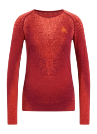 Ondershirt Odlo Women Bl Top Crew Neck L/S Blackcomb Eco Spiced Apple-XS