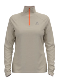Longsleeve Odlo Women Mid Layer 1/2 Zip Essential Thermal Silver Cloud Melange