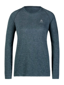 Long Sleeve Shirt Odlo Women Crew Neck L/S Essential Seamless India Ink Melange