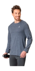 T-Shirt Odlo Men Crew Neck L/S Essential Seamless Folkstone Gray Melange