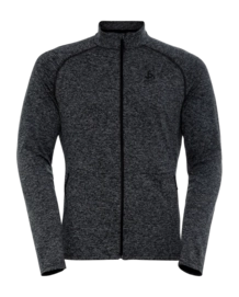 Longsleeve Odlo Men Mid Layer Full Zip Sesvenna Black Melange