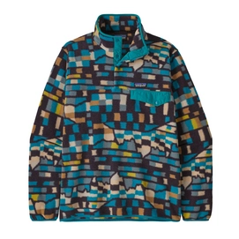 Pull Patagonia Homme Lightweight Synchilla Snap-T Pullover Fitz Roy Patchwork: Belay Blue-XS