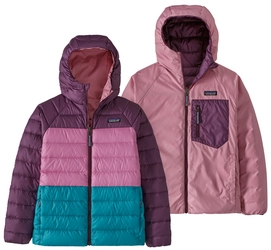 Veste Patagonia Enfant Réversible Down Sweater Hoody Planet Pink