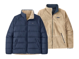 Veste Patagonia Homme Reversible Silent Down New Navy