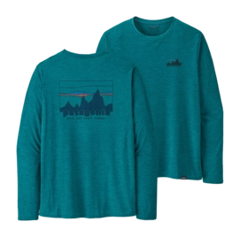 T-shirt Manches Longues Patagonia Homme Capilene Cool Daily Graphic Shirt Belay Blue X-Dye