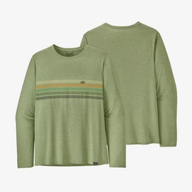 Shirt Patagonia Men Capilene Cool Daily Graphic Long Sleeve Lands Sleet Green X-Dye