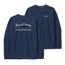 Longsleeve Patagonia Men Home Water Trout Responsibili-Tee Lagom Blue