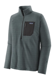 Pull Patagonia Homme R1 Air Zip Neck Nouveau Green