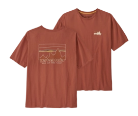 T-shirt Patagonia Homme 73 Skyline Organic T-shirt Burl Red-L
