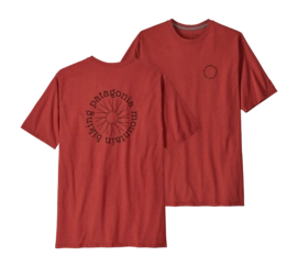 T-Shirt Patagonia Homme Spoke Stencil Responsibili-Tee Burl Red-M