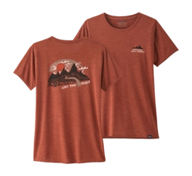 T-shirt Patagonia Femme Capilene Cool Daily Graphic Shirt Lands Burl Red X-Dye