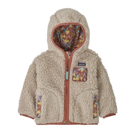 Vest Patagonia Baby Retro-X Hoody Natural/Burl Red