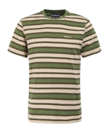 T-Shirt Barbour Crundale Stripe Tee Herren Burnt Olive-L