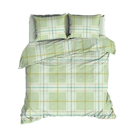 2---TEXTAP-Rubik-katoen-bed-2P-leekgroen-LR
