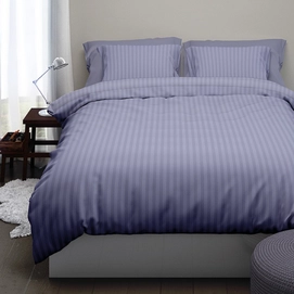 Dekbedovertrek Satin d'or Streep Lilac Satijn
