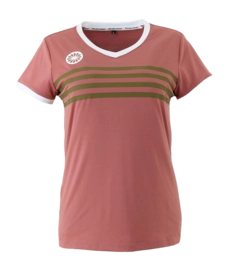 Tennisshirt The Indian Maharadja Women Kadiri Striped V-neck Rose