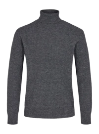 Rollkragenpullover Samsøe Samsøe Isak Herren Dark Grey Mel.