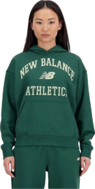 Pullover New Balance Athletics Varsity Oversized Fleece Hoodie Damen Nightwatch Green