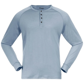 Long Sleeve Shirt Bergans Men Lysebu Wool Henley Husky Blue
