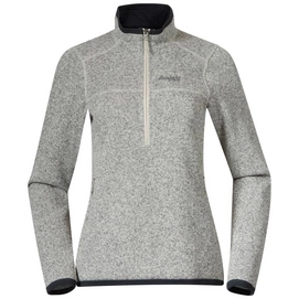 Pullover Bergans Kamphaug Knitted Half Zip Damen Chalk Sand