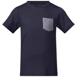 T-Shirt Bergans Kids Myske Wool Navy Blue-Maat 104