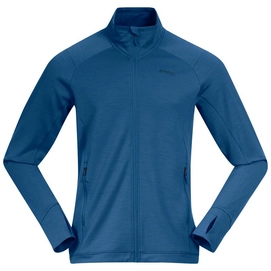 Zip Sweatshirt Bergans Men Ulstein Wool North Sea Blue