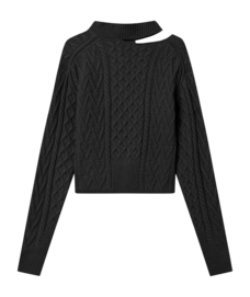 12331004-4080 - Tania Aran knit jumper - 1004 Dark grey - Extra 1-_no-bg