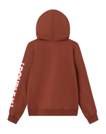 10275605-2424 - Ash sleeve print hoodie - 4025 Autumn red - Extra 1-_no-bg
